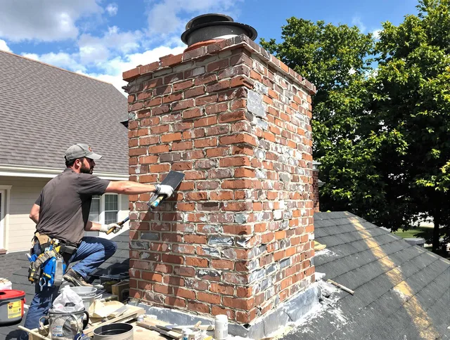 Completed chimney rebuild by Pico Rivera Chimney Sweep in Pico Rivera, CA