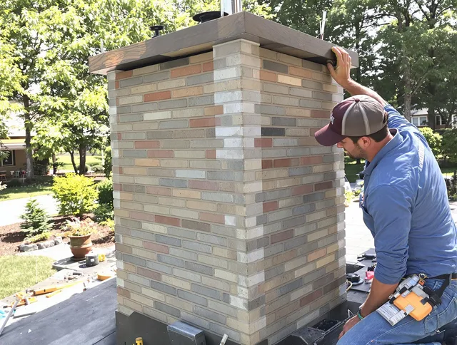 Pico Rivera Chimney Sweep completing a modern chimney remodel in Pico Rivera, CA