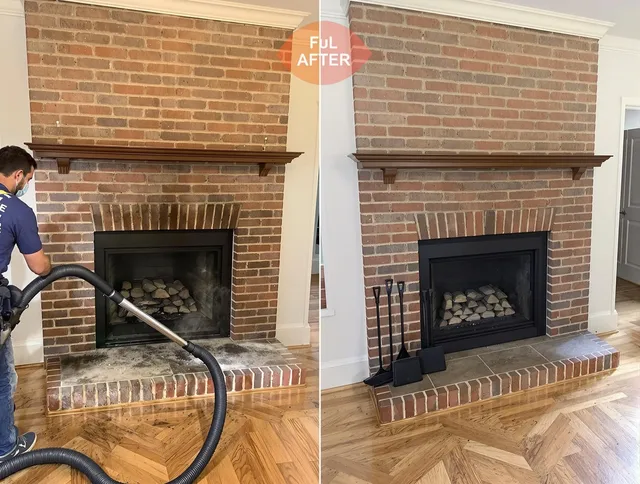 Pico Rivera Chimney Sweep carefully sanitizing a fireplace in Pico Rivera, CA